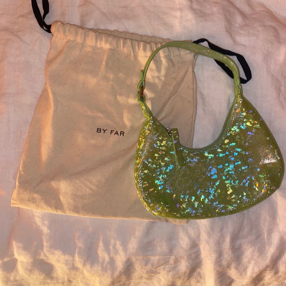 By Far Baby Amber Leather Shoulder Bag